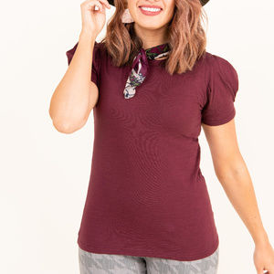 Inverted Box Pleat Top Wine